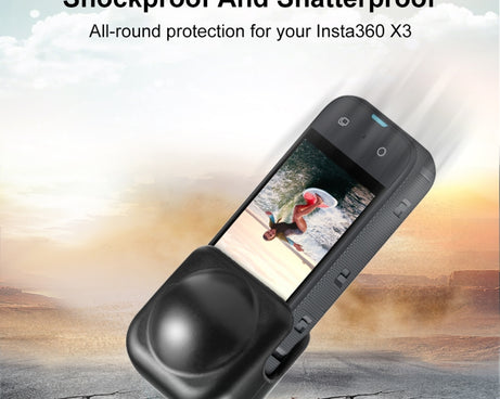 For Insta360 X3 PULUZ Silicone Protective  Lens Cover