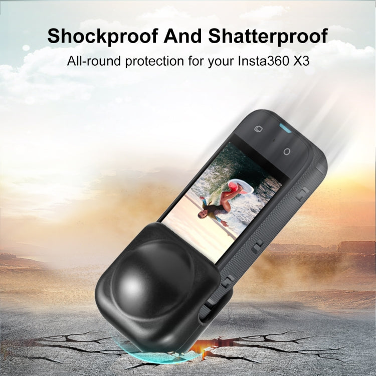 For Insta360 X3 PULUZ Silicone Protective  Lens Cover