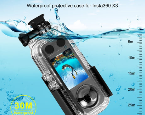 For Insta360 X3 PULUZ 30m Underwater Waterproof Housing Case