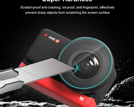 For Insta360 One RS PULUZ 3 in 1 Screen + 4K Lens + Leica Lens Tempered Glass Film