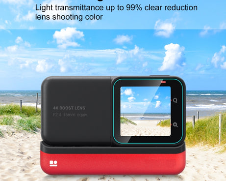 For Insta360 One RS PULUZ 3 in 1 Screen + 4K Lens + Leica Lens Tempered Glass Film