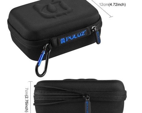 PULUZ Waterproof Carrying and Travel Case for GoPro, DJI Osmo Action and other Sport Cameras Accessories, Small Size: 16cm x 12cm x 7cm, US Stock Black, UK Stock Black, For GoPro, Size: 16cm x 12cm x 7cm