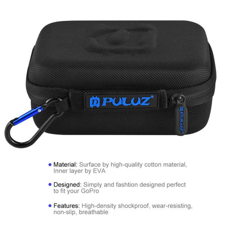 PULUZ Waterproof Carrying and Travel Case for GoPro, DJI Osmo Action and other Sport Cameras Accessories, Small Size: 16cm x 12cm x 7cm, For GoPro, Size: 16cm x 12cm x 7cm