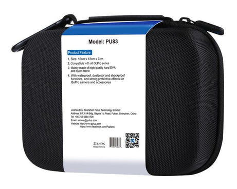 PULUZ Waterproof Carrying and Travel Case for GoPro, DJI Osmo Action and other Sport Cameras Accessories, Small Size: 16cm x 12cm x 7cm, US Stock Black, UK Stock Black, For GoPro, Size: 16cm x 12cm x 7cm