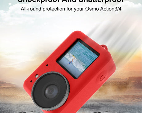 For DJI Osmo Action 4 / 3 PULUZ Silicone Protective Case with Lens Cap, For DJI Osmo Action 4 / 3
