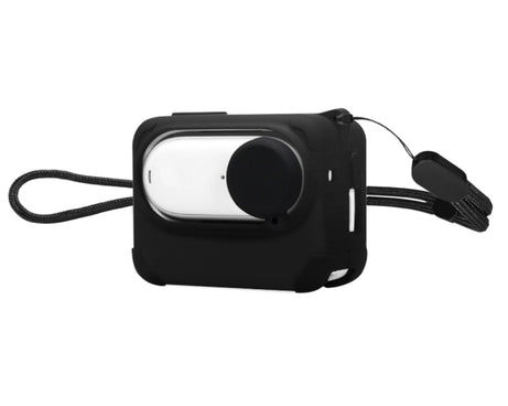 For Insta360 GO 3 PULUZ Camera Charging Case Silicone Case with Lens Cap & Strap