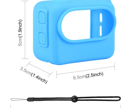 For Insta360 GO 3 PULUZ Camera Charging Case Silicone Case with Lens Cap & Strap