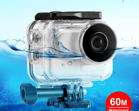 For Insta360 GO 3 PULUZ 60m Underwater Waterproof Housing Case with Base Adapter & Screw
