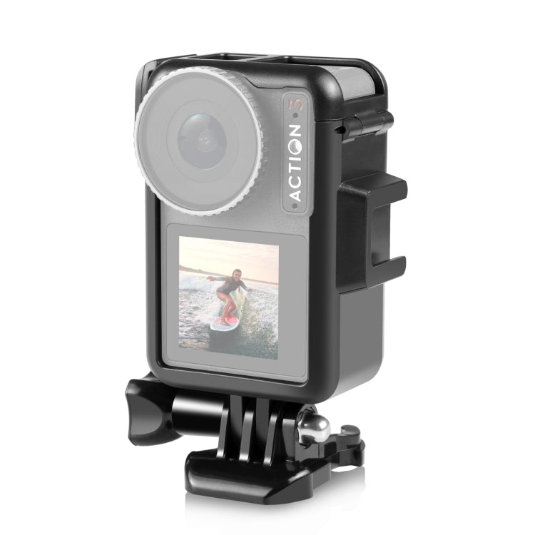 For DJI Osmo Action 4 / 3 PULUZ Vertical Plastic Protective Frame Cage with Cold Shoes
