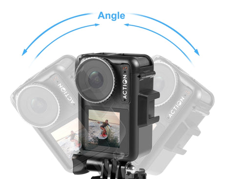 For DJI Osmo Action 4 / 3 PULUZ Vertical Plastic Protective Frame Cage with Cold Shoes