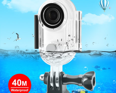 For Insta360 GO 3 PULUZ 40m Underwater Waterproof Housing Case with Base Adapter & Screw