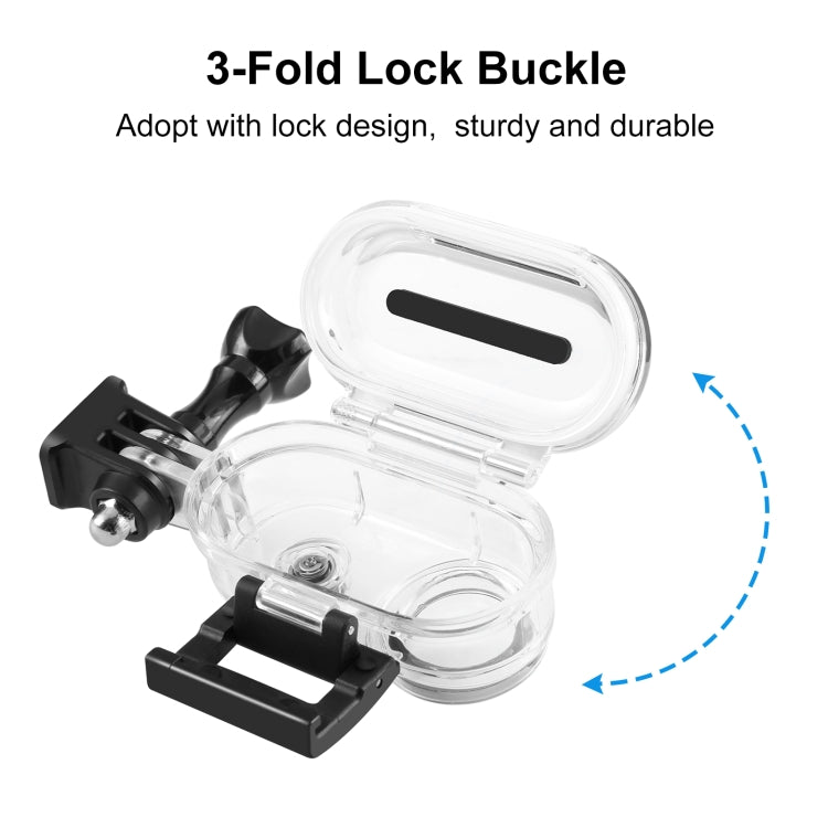 For Insta360 GO 3 PULUZ 40m Underwater Waterproof Housing Case with Base Adapter & Screw