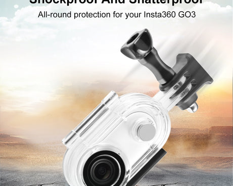 For Insta360 GO 3 PULUZ 40m Underwater Waterproof Housing Case with Base Adapter & Screw