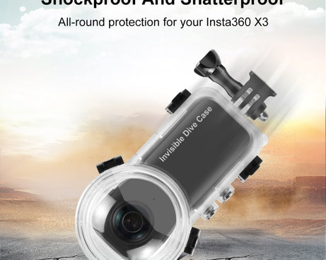 For Insta360 X3 PULUZ 50m Waterproof Sealed Diving Case, Invisible Dive Case