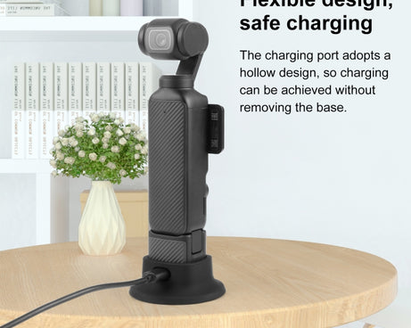 For DJI Osmo Pocket 3 PULUZ Silicone Dock Desktop Charging Base Bracket