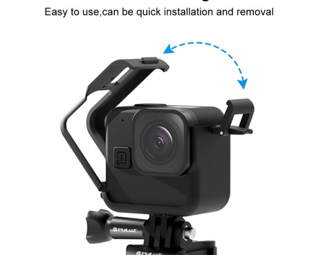 For GoPro Hero11 Black Mini PULUZ PC Plastic Border Frame with Buckle Basic Mount & Screw, PC Plastic Border