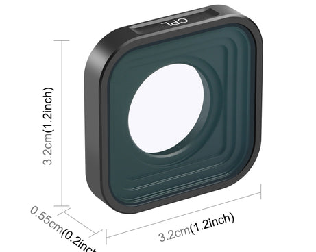 PULUZ Action Camera CPL Lens Filter For GoPro Hero11 Black / Hero11 Black mini / HERO10 Black / HERO9 Black, CPL