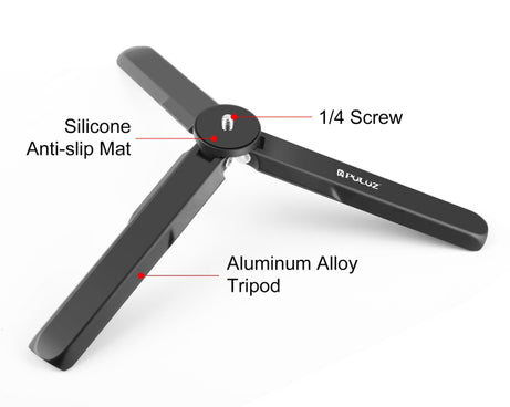 For DJI Osmo Pocket 3 PULUZ Aluminum Alloy Metal Tripod