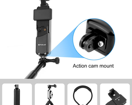 For DJI OSMO Pocket 3 PULUZ Metal Protection Frame Cage Adapter Bracket