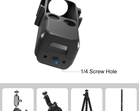 For DJI OSMO Pocket 3 PULUZ Metal Protection Frame Cage Adapter Bracket with Dual Cold Shoes, Metal Protection Frame