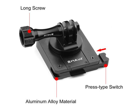 PULUZ Aluminum Quick Release Bracket NVG Helmet Mount for GoPro and Other Action Cameras