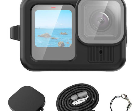 For GoPro HERO13 Black PULUZ Silicone Protective Case Cover with Wrist Strap & Lens Cover, For GoPro HERO13 Black