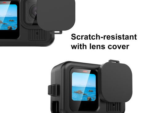 For GoPro HERO13 Black PULUZ Silicone Protective Case Cover with Wrist Strap & Lens Cover, For GoPro HERO13 Black