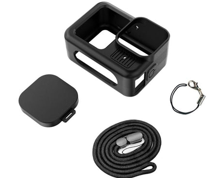 For GoPro HERO13 Black PULUZ Silicone Protective Case Cover with Wrist Strap & Lens Cover, For GoPro HERO13 Black