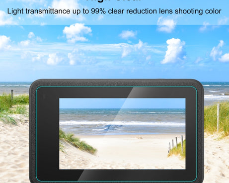 For DJI Osmo Action 4 PULUZ 3-in-1 Lens Front and Back Screen Tempered Glass Explosion-proof Film