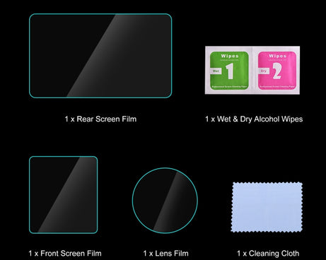 For DJI Osmo Action 4 PULUZ 3-in-1 Lens Front and Back Screen Tempered Glass Explosion-proof Film