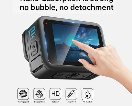 For GoPro HERO13 Black PULUZ 3 in 1 Lens and Front  Back Screen 9H 2.5D Tempered Glass Film, For GoPro HERO13 Black