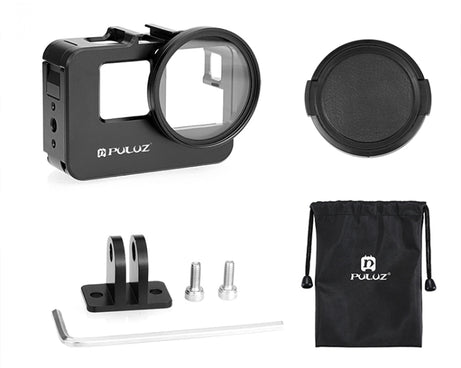 For Insta360 Ace Pro / Ace PULUZ Metal Rabbit Cage Adapter Frame with 52mm UV Filter & Adapter Ring, For Insta360 Ace Meta Cage 2