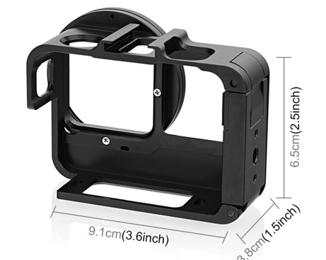 For Insta360 Ace Pro / Ace PULUZ Metal Rabbit Cage Adapter Frame with 52mm UV Filter & Adapter Ring, For Insta360 Ace Meta Cage 2