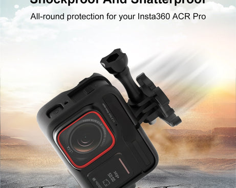 For Insta360 Ace Pro PULUZ Plastic Cage Expansion Adapter Frame with Cold Shoe Base