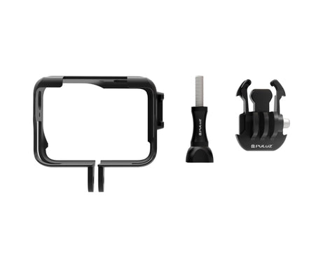 For Insta360 Ace Pro PULUZ Plastic Cage Expansion Adapter Frame with Cold Shoe Base