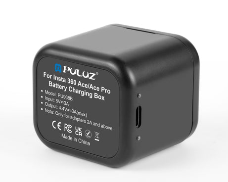 For Insta360 Ace Pro / Ace PULUZ Battery Charging Box Battery & Memory Card Storage Case, Battery Charging Box