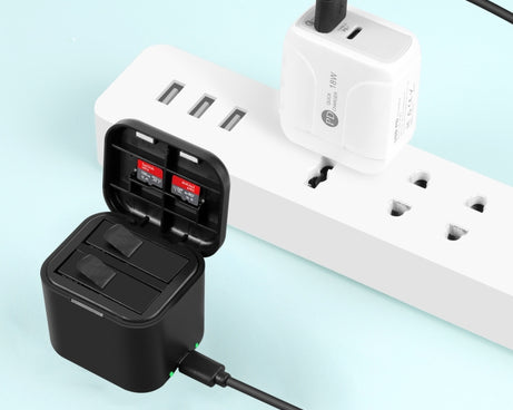 For Insta360 Ace Pro / Ace PULUZ Battery Charging Box Battery & Memory Card Storage Case, Battery Charging Box