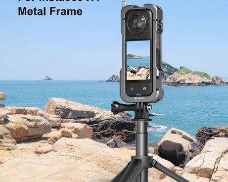 For Insta360 X4 PULUZ Metal Protective Cage Rig Housing Frame with Lens Cover