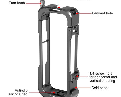 For Insta360 X4 PULUZ Metal Protective Cage Rig Housing Frame with Lens Cover