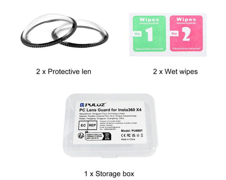 For Insta360 X4 PULUZ Rotation PC Lens Guard  Protective Cover, For Insta360 X4 PC Lens Guard