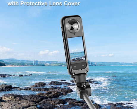 For Insta360 X4 PULUZ Metal Protective Cage Rig Housing Frame with Lens Protector