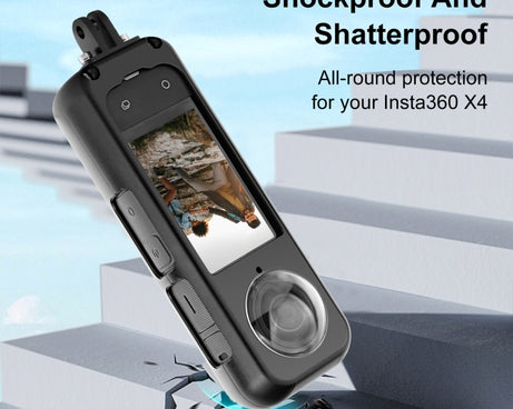 For Insta360 X4 PULUZ Metal Protective Cage Rig Housing Frame with Lens Protector