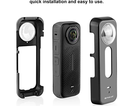 For Insta360 X4 PULUZ Metal Protective Cage Rig Housing Frame with Lens Protector