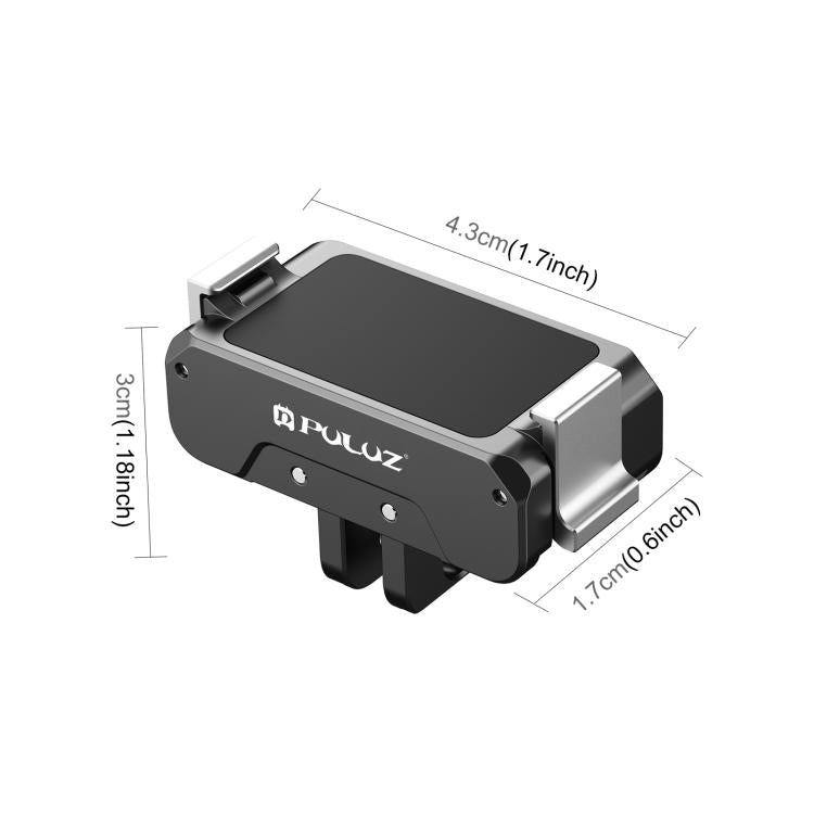 For DJI Osmo Action 4 PULUZ Magnetic Quick Release Metal Base