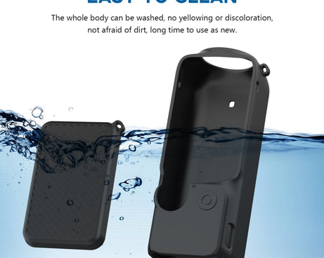 For DJI OSMO Pocket 3 PULUZ  2 in 1 Silicone Cover Case Set with Strap, Silicone Cover(Black)