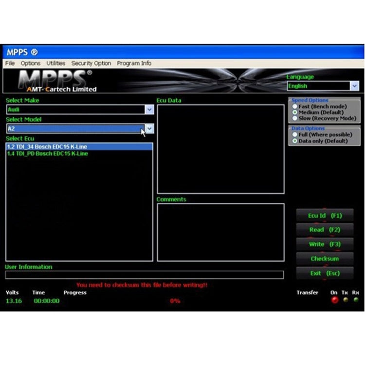 MPPS V16.1.02 ECU Chip Tuning Professional Diagnostic Tool for EDC15 / EDC16 / EDC17 Inkl CHECKSUM Read & Write Memory, Diagnostic Tool