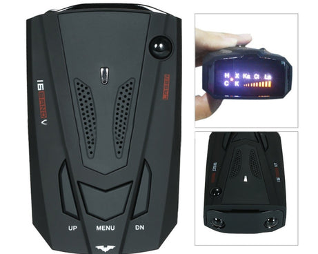 V7 Car Anti-Police Radar Detector 360 Protection Defense Laser Detection, Built-in Russian & English Voice Broadcast
