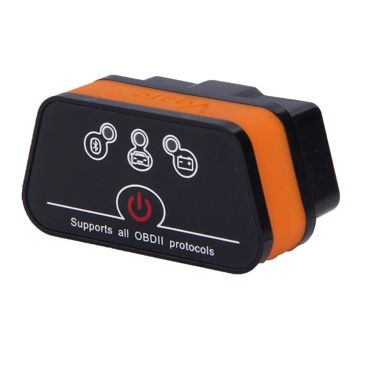 Vgate iCar II Super Mini ELM327 OBDII Bluetooth V3.0 Car Scanner Tool, Support Android OS, Support All OBDII Protocols, Bluetooth V3.0 Black, Bluetooth V3.0 Orange + Black