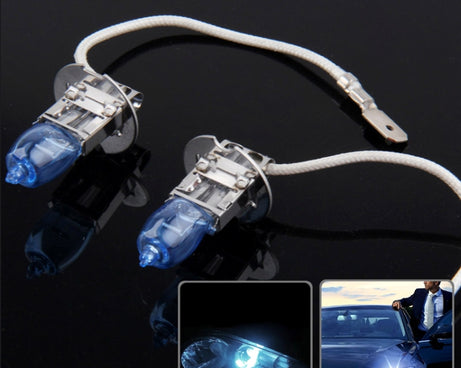 Halogen Bulb, Super White Car Headlight Bulb, 12 V / 100W, 6000K 2400 LM  (Pair)