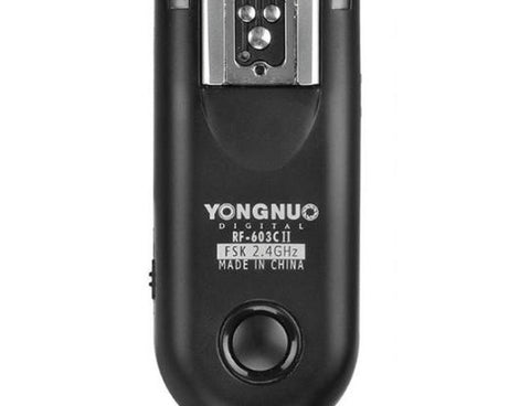 2 PCS YONGNUO RF603C II FSK 2.4GHz Wireless Flash Trigger with C1 Shutter Connecting Cable, RF603C II